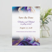 金属金ゴールド、紫、青、水色 セーブザデート (スタンド正面)