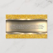 金属金ゴールド |金ゴールドグリッター 名刺 (裏面)