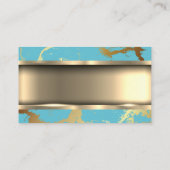 金属金ゴールド | 金ゴールドティール(緑がかった色)マーブル 名刺 (裏面)