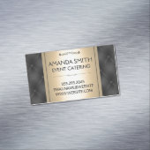 金属金ゴールド |革の表皮の背景 マグネット名刺 (インサイチュ)