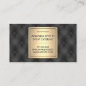 金属金ゴールド |革の表皮の背景 名刺 (正面)