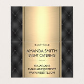 金属金ゴールド |革の表皮の背景 名刺 (外部フラット)