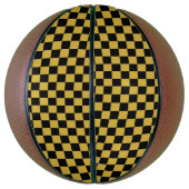 金属金ゴールド(黒い正方形パターン) バスケットボール (縦)