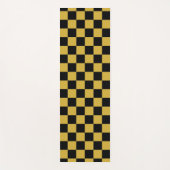 金属金ゴールド（黒い正方形パターン） ヨガマット (正面)