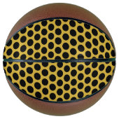 金属金ゴールド(黒ドットスタイル大) バスケットボール (正面)