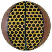 金属金ゴールド(黒ドットスタイル大) バスケットボール (縦)