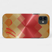 金属金属ダイヤモンドパターン及びモノグラム4 Case-Mate iPhoneケース (裏面(横))