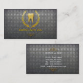 金属金歯の歯科医の歯科名刺 名刺 (正面/裏面)