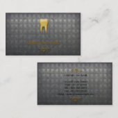 金属金歯の歯科医の歯科名刺 名刺 (正面/裏面)