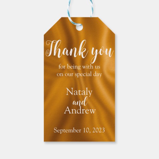 金属金箔感謝していギフトラベル ギフトタグ (裏面)