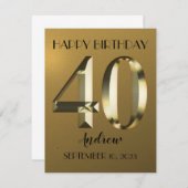 金属金箔40歳の誕生日 (正面/裏面)