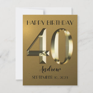 金属金箔40歳の誕生日