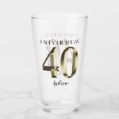 金属金箔40歳の誕生日 タンブラーグラス (裏面)