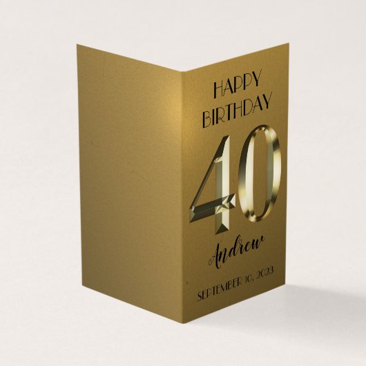 金属金箔40thバースデーカード (外部)
