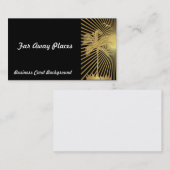 金属金色やし自由章の木および太陽の名刺 名刺 (正面/裏面)