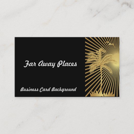 金属金色やし自由章の木および太陽の名刺 名刺 (正面)