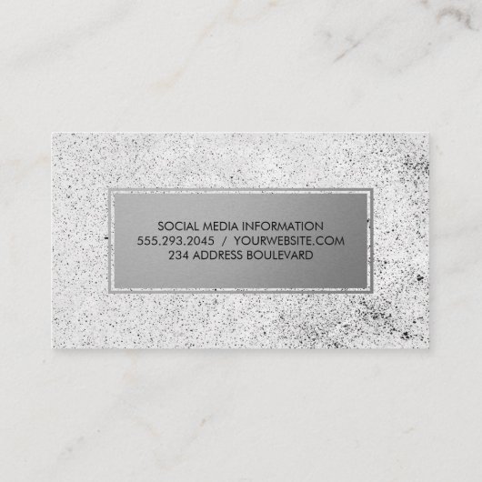 金属銀の斑模様 名刺 (裏面)