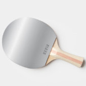 金属銀の背景の画像 卓球ラケット (横)