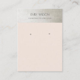 金属銀エレガント赤面ピンクイヤリングディスプレイ 名刺