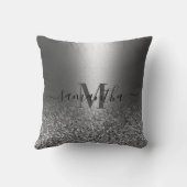 金属銀グリッター クッション (裏面)