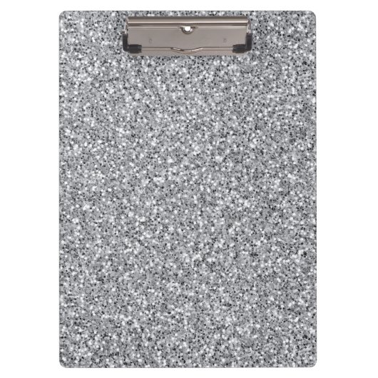 金属銀グリッター クリップボード (正面)