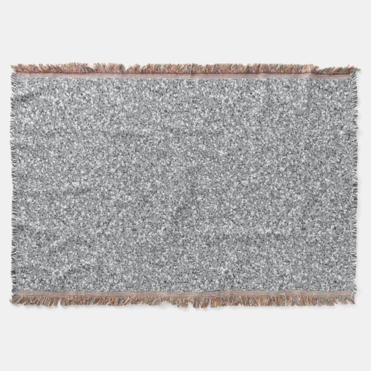 金属銀グリッター スローブランケット (正面)