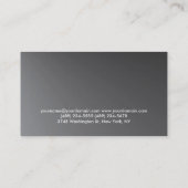 金属銀グレーフィットネスパーソナルトレーナー 名刺 (裏面)