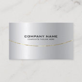 金属銀ステンレスフェイク鋼の外観の画像 名刺 (正面)