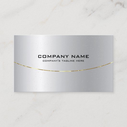 金属銀ステンレスフェイク鋼の外観の画像 名刺 (正面)