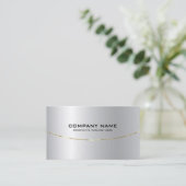 金属銀ステンレスフェイク鋼の外観の画像 名刺 (スタンド正面)