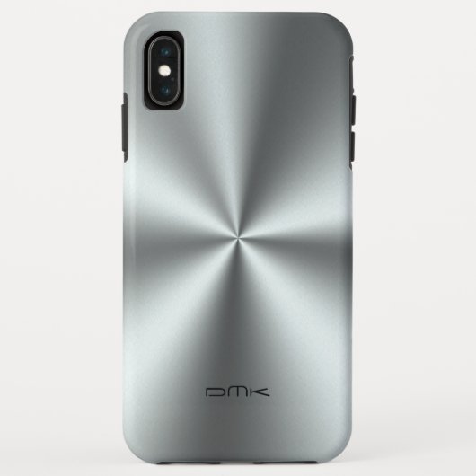 金属銀ステンレスフェイク鋼の外観 Case-Mate iPhoneケース (裏面)