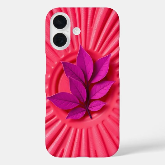 金属銀明るい赤紫色ケースメイトiPhoneケース Case-Mate iPhoneケース (裏面)