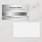 金属銀製の名刺のテンプレート 名刺 (正面/裏面)