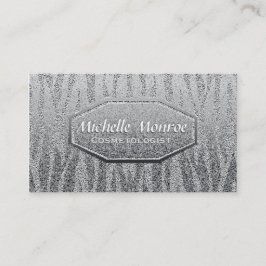 金属銀製の輝やき 名刺