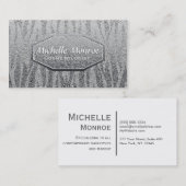 金属銀製の輝やき 名刺 (正面/裏面)