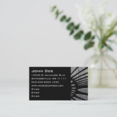 金属銀製光線のアクセントの名刺 名刺 (スタンド正面)