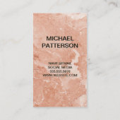 金属銀金ゴールドバナーモノグラム |大理石 名刺 (裏面)