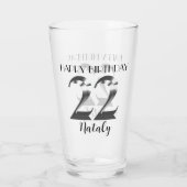 金属銀22歳の誕生日 タンブラーグラス (裏面)