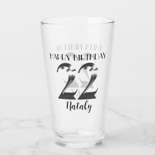 金属銀22歳の誕生日 タンブラーグラス