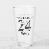 金属銀24歳の誕生日 タンブラーグラス (裏面)