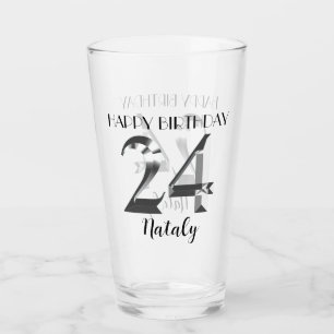 金属銀24歳の誕生日 タンブラーグラス