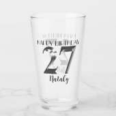 金属銀27歳の誕生日 タンブラーグラス (裏面)