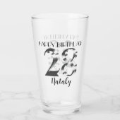 金属銀28歳の誕生日 タンブラーグラス (裏面)