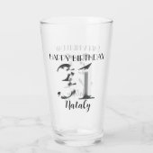 金属銀31歳の誕生日 タンブラーグラス (裏面)