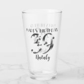 金属銀39歳の誕生日 タンブラーグラス (裏面)