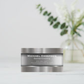 金属銀 名刺 (スタンド正面)