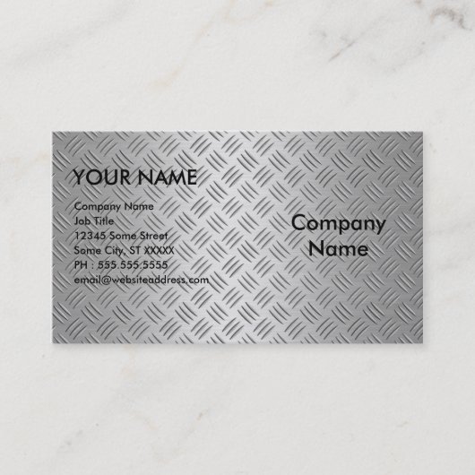 金属銀 名刺 (正面)