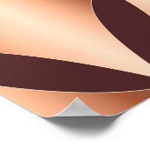 金属銅ダイヤモンド、ヴィンテージパターン。 ポスター (角)