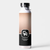 金属銅モノグラム ウォーターボトル (左面)