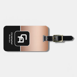 金属銅モノグラム ラゲッジタグ